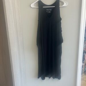 Latched Mama XS Black cocoon maxi breastfeeding  dress Sleeveless comfortable